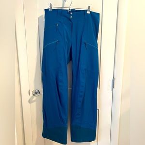 Men’s Patagonia Worn Wear Descenionist Snow Pant, Large in Belay Blue